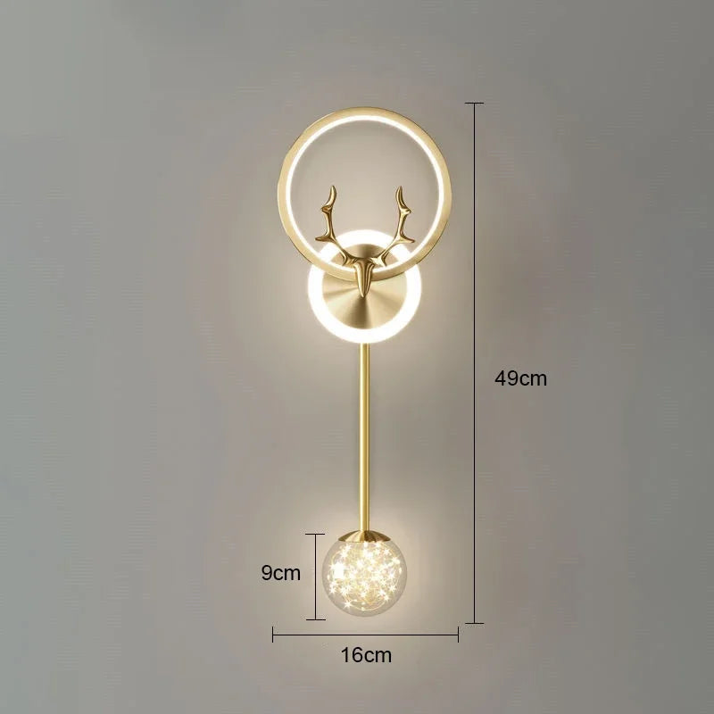 Modern LED Wall Lamp Creative Luxury Wall Lamp for Living Room Bedroom Bedside TV Background Restaurant Decor Wall Sconces