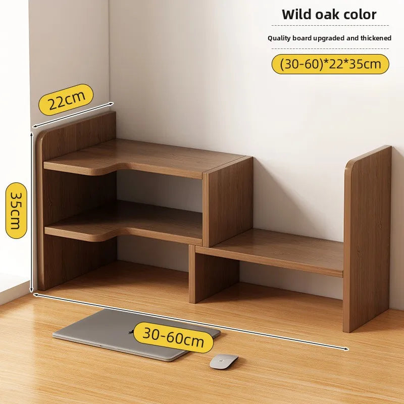 Bookshelf Desktop Shelf Multi-Layer Telescopic Office Desk Small Desk Storage Simple Bookcase