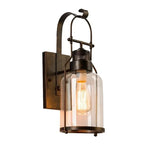 American Walkway Courtyard Villa Wall Retro Glass Wall Lamp