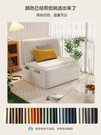 Light Luxury Cream Style Electric Sofa Bed Dual-Use Foldable Balcony Multi-Functional Retractable Bed Faux Leather