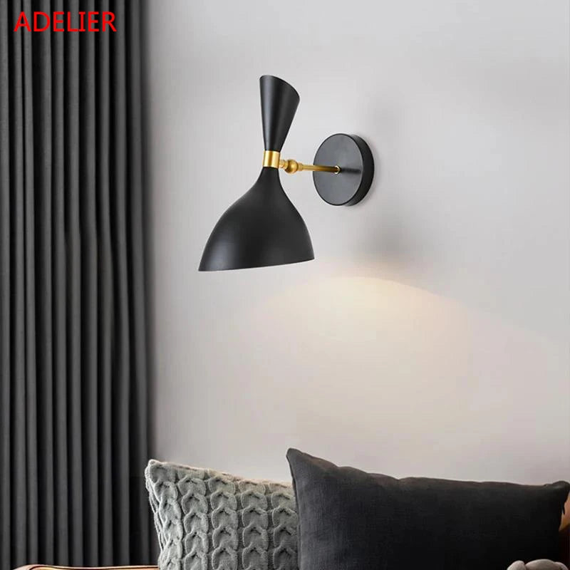 iron Wall Lamps Bedroom Living Room Wall Sconce Black White Home Decor Hotel Balcony beside Lighting