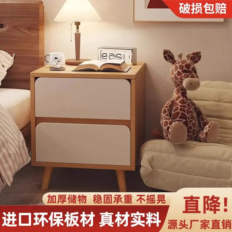 Bedside Table Nightstand Furniture Bedroom Storage Drawers Cabinet Wooden Modern Small End Side Tables Home Muebles Drawer Chest