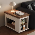 Solid Wood Sofa Trolley Simple Living Room Multi-Functional Mobile Folding Small Apartment Tea Table Antique Household Coffee Ta