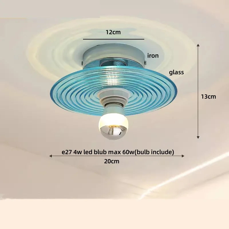 Flush Mount LED Ceiling Light Fixture Bathroom Kitchen Bedroom White Peace Dove Copper Tiffany Glass Plafond Lamp Lamparas