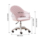 Nordic Furniture Velvet Office Chair for Office Student Study Lift Swivel Chair Home Comfortable Backrest Girl Pink Gaming Chair