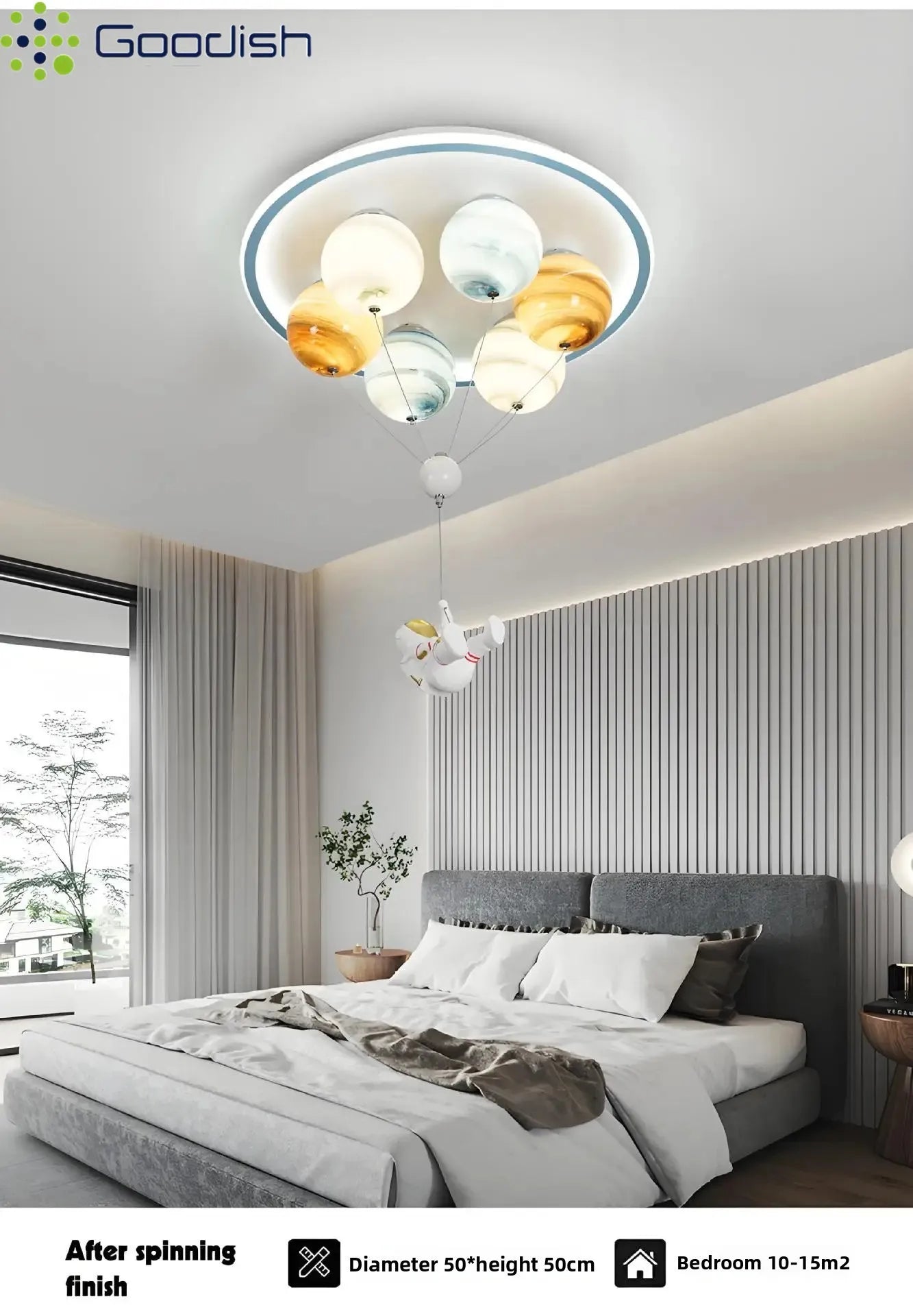 Modern Stylish Astronaut Planet Sky Led Home Ceiling Lights Art Creative Lamp for Chidren'S Bedroom Home Decoration Chandeliers