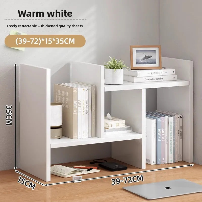 Bookshelf Desktop Shelf Multi-Layer Telescopic Office Desk Small Desk Storage Simple Bookcase
