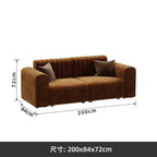 Medieval Style Designer Module Splicing Fabric Retro Wabi Wind Living Room B & B Beauty Salon Reception Sofa