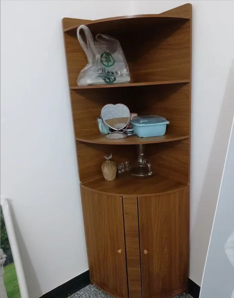 Living Room Wall Corner Cabinet Triangle Shelf against Wall Home Storage Organizer Corner Living Room Wall Shelf