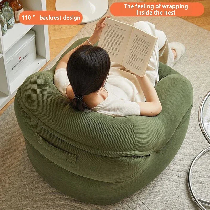 Portable Lazy Sofa Living Room Cheap Single Sofas Adult Tatami Chaise Lounge Relaxing 1-Person Sofa Modern Tiny Home Furniture