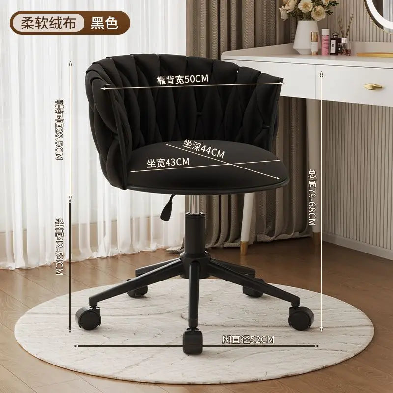 Office Chair, Swivel Desk Chair , Stylish Seating for Home Office, Vanity & Modern Glam Workspace Decor