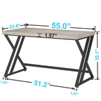 Dimensions of the 55-inch industrial computer desk