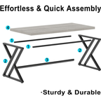 55-inch industrial computer desk set contents