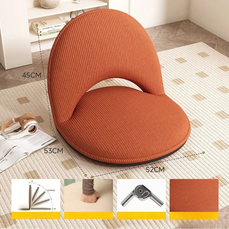 Japanese Style Tatami Chair Lazy Sofa Floor Cushion Portable Folding Legless Backrest Chair Bay Window Foldable New Arrival