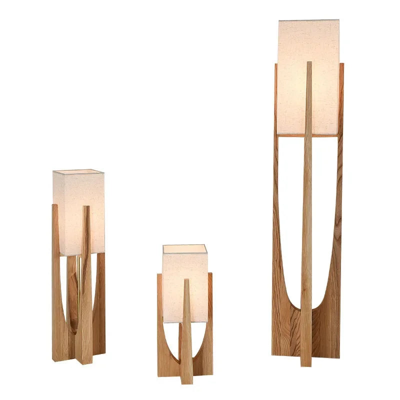 Japanese Style Quiet Wind Floor Lamp Living Room New Chinese Style Retro Homestay Hotel Bedroom Bedside Standing Table Lamp