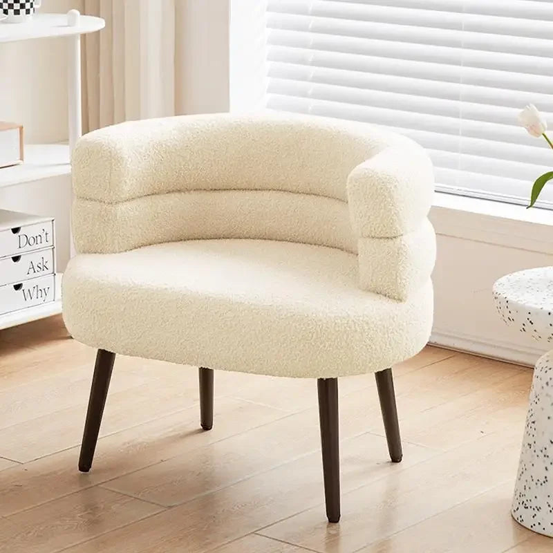 Living Room Chair Nordic Ins Single Sofa Bedroom Make up Vanity Chair Student Dormitory Computer Chairs Fabric Home Office Seat