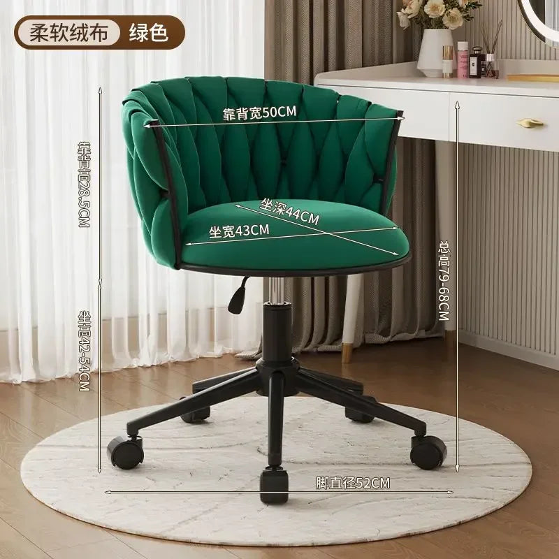 Office Chair, Swivel Desk Chair , Stylish Seating for Home Office, Vanity & Modern Glam Workspace Decor