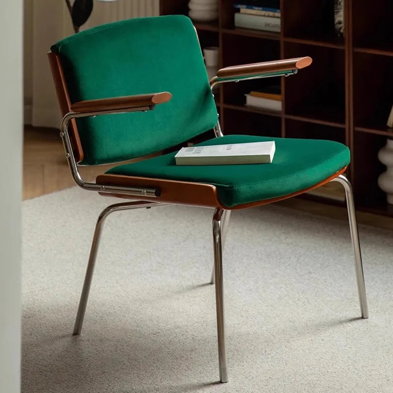 Restaurant Chairs Light Luxury Household Kitchen Backrest Chair Balcony Leisure Makeup Stool Single Sofa Chair Hotel Chair