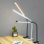 LED Adjustable Table Lamp USB 3 Colors Eye Protection Study Night Lamps Clip on Dimmable for Home Office Reading Led Desk Lamps