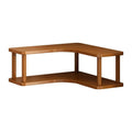 Minimalist Wooden Desk Organizer 3-Tier Corner Shelf for Books, Plants Office Supplies Handmade Multi-Level Storage Stand Tea