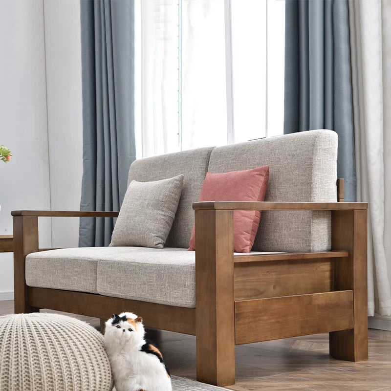 Living Room Sofas Minimalist Large Wooden Daybed Lazy Sofas Lounges Home Furniture
