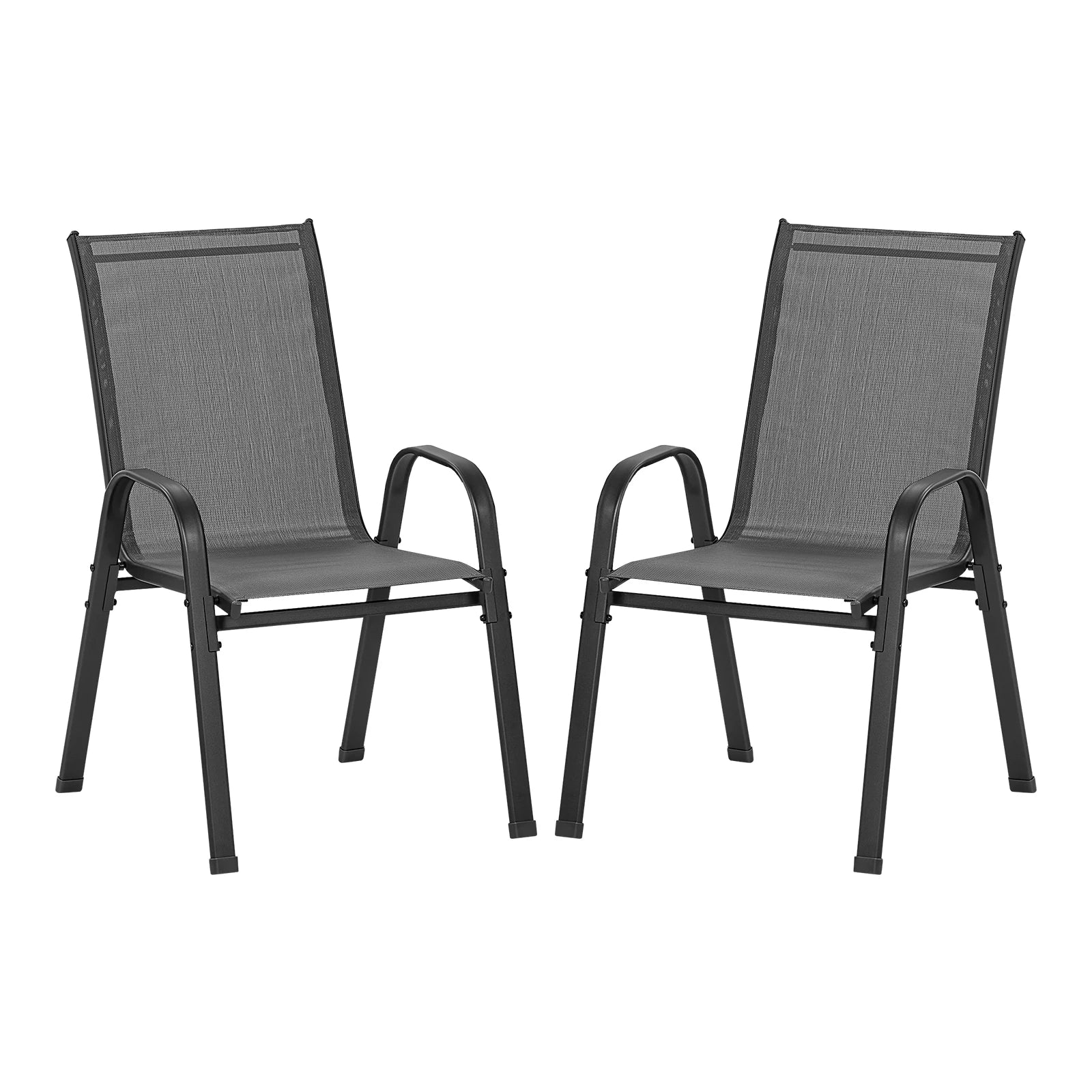 WOLTU 2/4PCS Stackable Garden Chairs Weatherproof Seating Set for Garden Outdoor Patio Balcony Ergonomic High Back Lounge