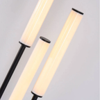 Modern 3-Light LED Floor Lamp, Dimmable Standing Light with Acrylic Shades