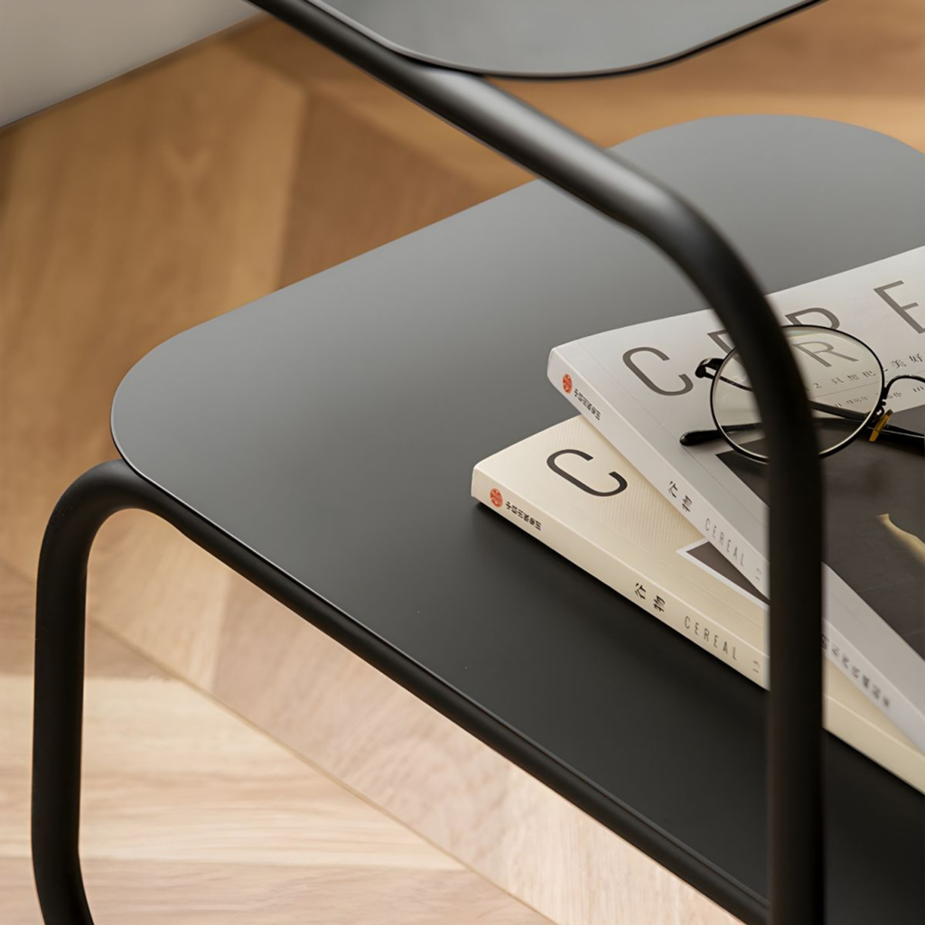 Modern Nordic Sofa Side Table, Wrought Iron Bedside & Accent Table