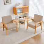Modern Minimalist Pine Wood Table & Chair Set for Living Room