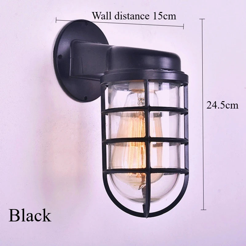 European Retro Outdoor Ultra Bright Waterproof LED Wall Lamp Desk Staircase Corridor Outdoor Courtyard Wall Light