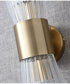 Modern Crystal Wall Lamp Golden Electroplated Metal Corridor Stair Aisle Decor Sconce for Bathroom Bedroom Parlor