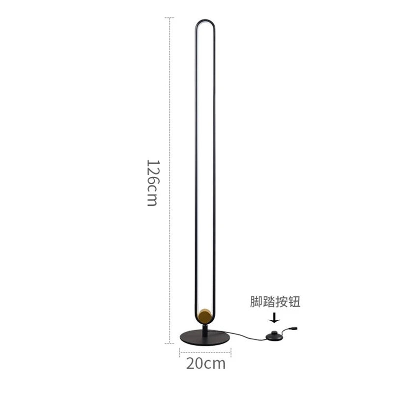 Nordic Simple Led Floor Lamp Creative Modern Bedroom Bedside LED Standing Lamps for Living Room Home Decor Iron Art Stand Lights