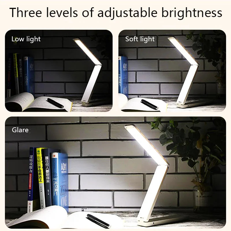 D2 LED Desk Lamp Light Three-Mode Lighting Brightness USB Dual Power Supply System Eye Protection Learning Read Desk Lamp Gift