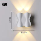 Outdoor Waterproof Wall Light AC220V Aluminum Wall Washer Creative Sconce for Living Room Bedroom Bedside