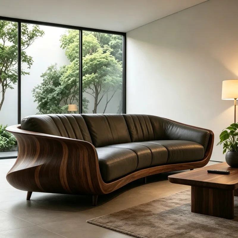 Grey Design New Chinese Style Solid Wood Living Room Sofas Armchairs Relax Sofa Living Room High-End Minimalist Home Furniture