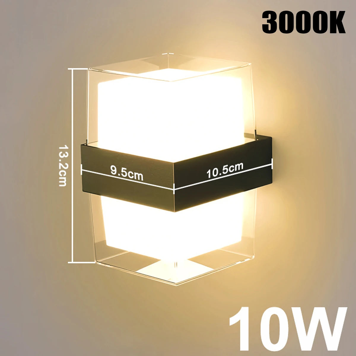 LED Wall Light 220V Rainproof Outdoor 10W Wall Sconce Lamp Bedroom Bedside Light Living Room Decor Lamp
