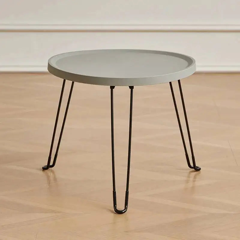 Foldable Plastic Sofa Side Table with Steel Legs Modern Lightweight Side Table Living Room Durable Indoor Outdoor Coffee Tables