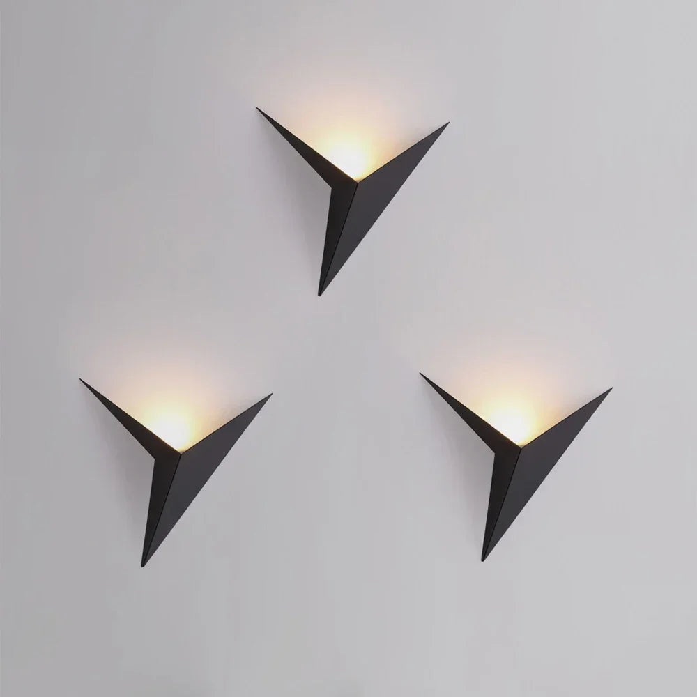 Modern Minimalist Triangle Shape LED Wall Lamps Nordic Style Indoor Living Room Lights 3W AC85-265V Simple Lighting