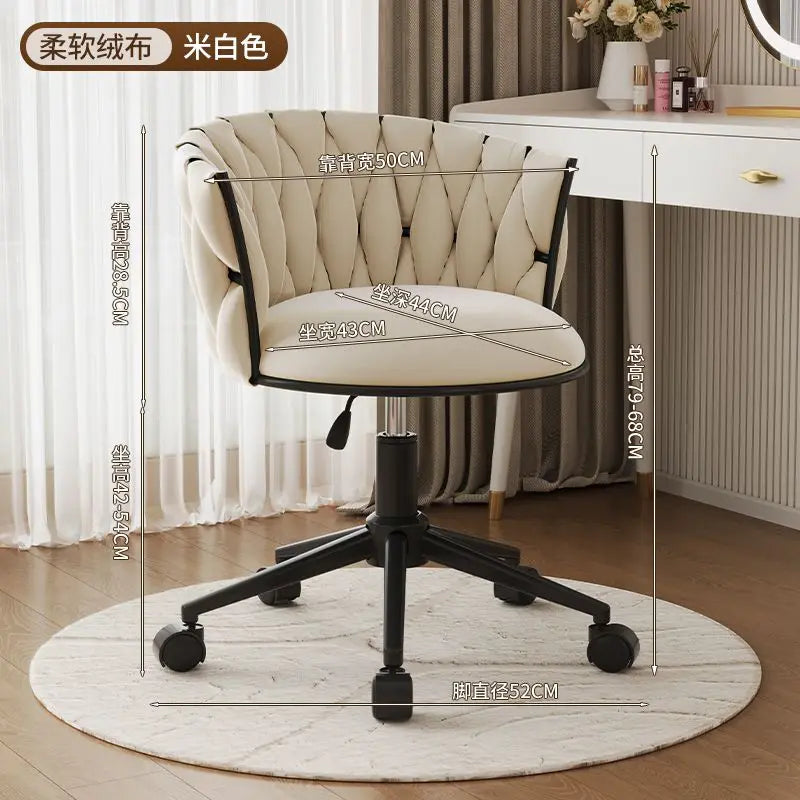 Office Chair, Swivel Desk Chair , Stylish Seating for Home Office, Vanity & Modern Glam Workspace Decor