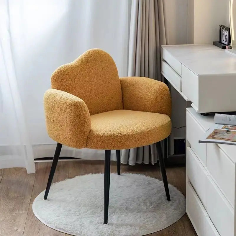 Nordic Makeup Chair Girls Bedroom Simple Backrest Chair Modern Light Luxury Dresser Stool Special High-End Manicure Chairs