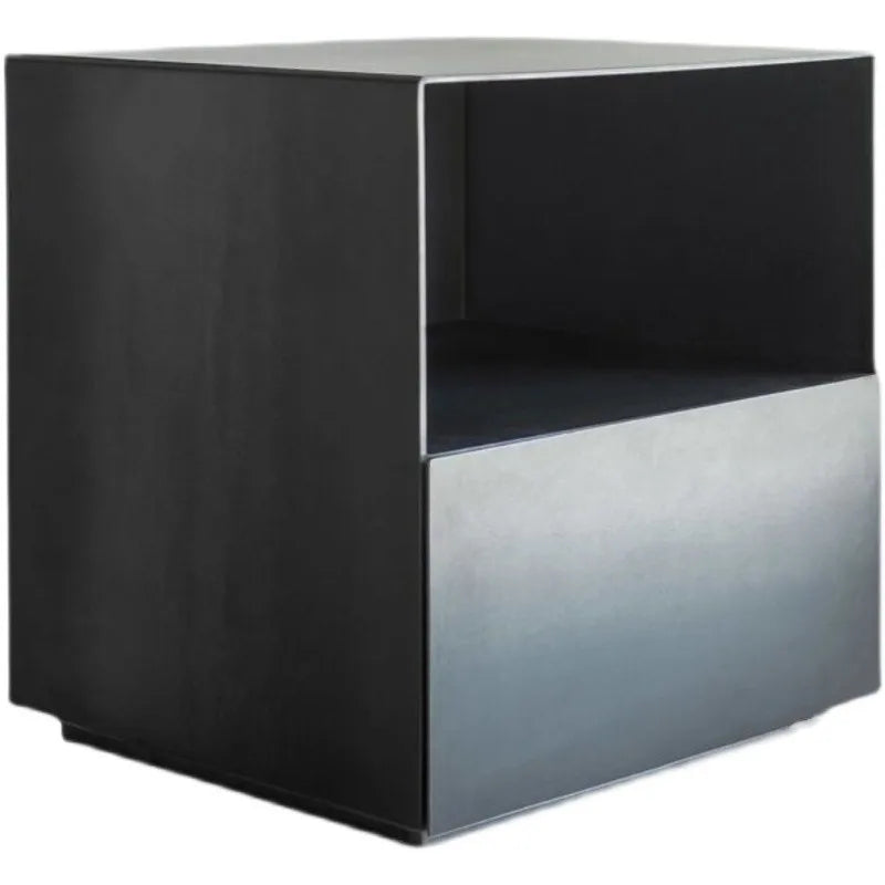 Modern Minimalist Bedside Table, Italian Designer Bedside Table, Luxurious Storage Cabinet, Suitable for Living Room and Bedroom