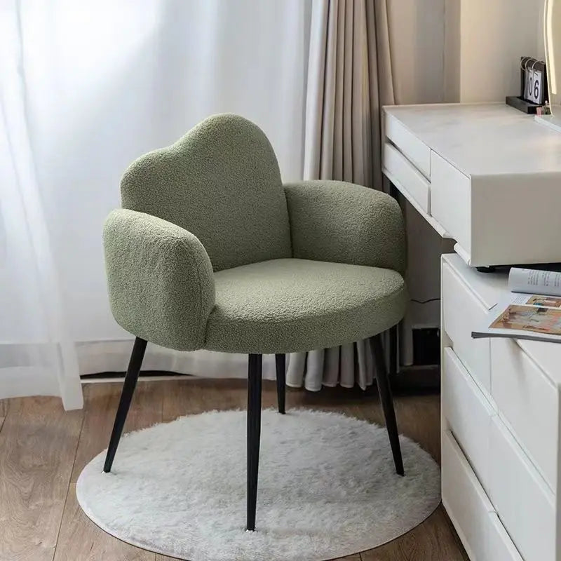 Nordic Makeup Chair Girls Bedroom Simple Backrest Chair Modern Light Luxury Dresser Stool Special High-End Manicure Chairs