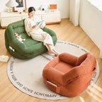 Portable Lazy Sofa Living Room Cheap Single Sofas Adult Tatami Chaise Lounge Relaxing 1-Person Sofa Modern Tiny Home Furniture