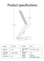 D2 LED Desk Lamp Light Three-Mode Lighting Brightness USB Dual Power Supply System Eye Protection Learning Read Desk Lamp Gift