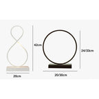 AC110-240V Dimmable LED Ring Table Lamp Bedside Night Light Home Living Room Bedroom Decor Desk Lamp EU/US/AU/UK Plug