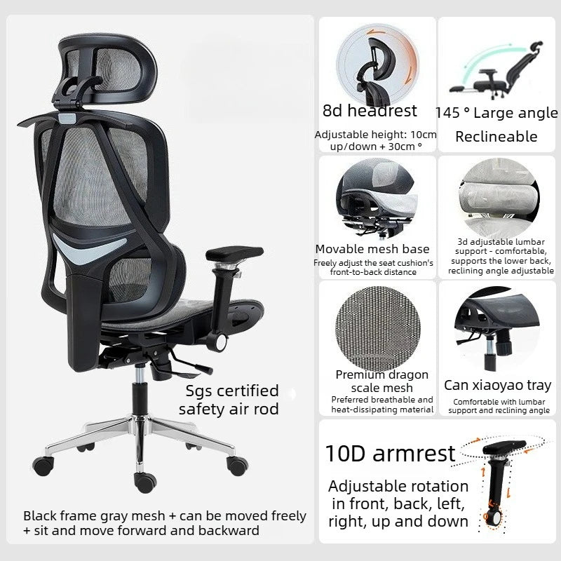 Ergonomic Chair Office Gaming Comfortable Adjustable Armrest Office Chair Relaxing Recline Chaises De Bureau Furniture