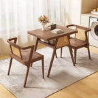 Garden Leisure Balcony Tea Table Solid Three-Piece Patio Furniture Rattan Wood Outdoor Tables and Chairs Furniture Nordic Sets M