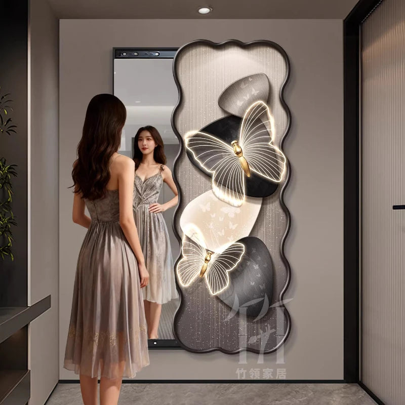 Hidden Full-Length Mirror Entrance Decoration Painting Home Decor Items Large Mirror Designer Furniture Living Room Grand Miroir