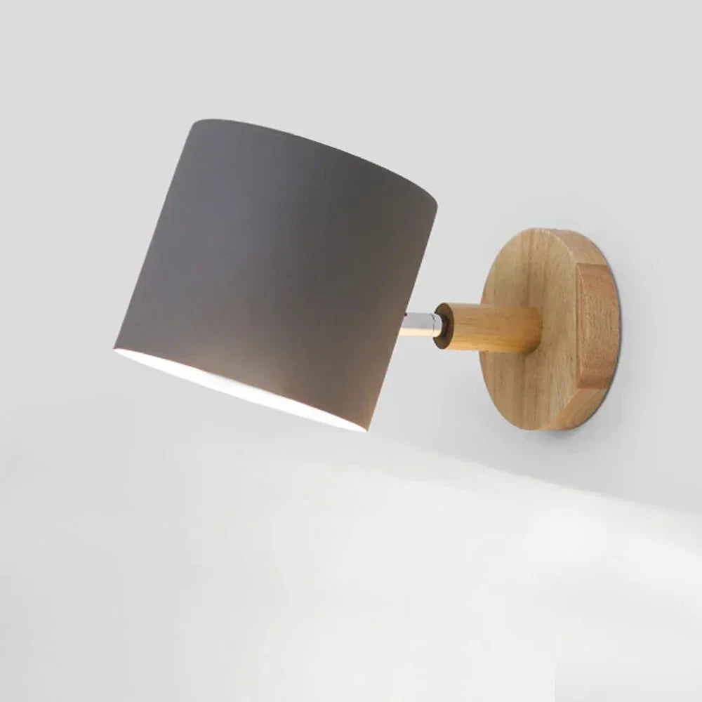 LED Wall Lamp Nordic Solid Wood Bedroom Wall Light Modern Minimalist Macaron Creative Living Room Indoor Lighting Wall Sconce