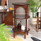 Simple Modern Creative Small Coffee Table Japanese Wood Bedside Table Rotating